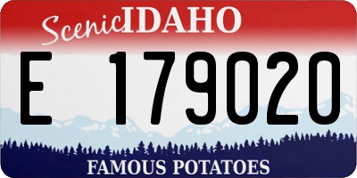 ID license plate E179020