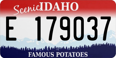 ID license plate E179037