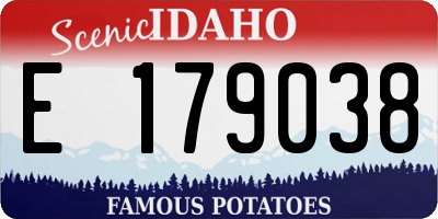 ID license plate E179038