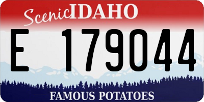 ID license plate E179044