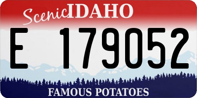 ID license plate E179052