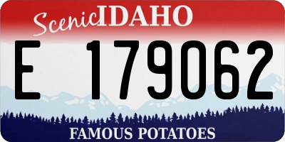 ID license plate E179062