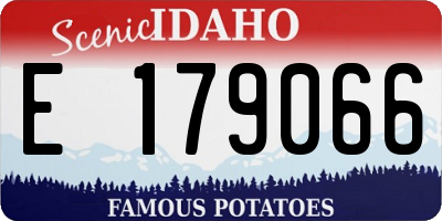 ID license plate E179066