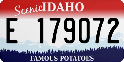 ID license plate E179072