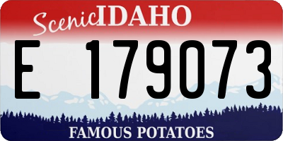 ID license plate E179073