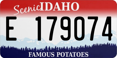 ID license plate E179074
