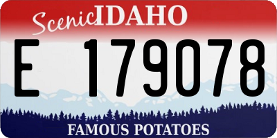 ID license plate E179078