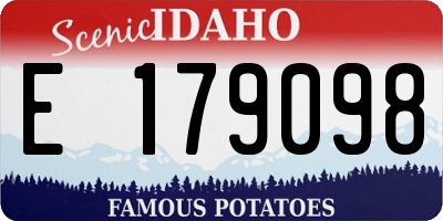 ID license plate E179098