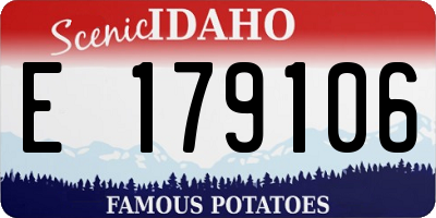 ID license plate E179106