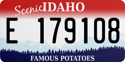 ID license plate E179108