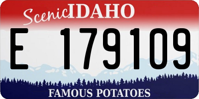 ID license plate E179109