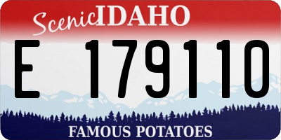 ID license plate E179110