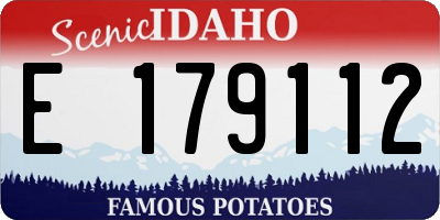 ID license plate E179112