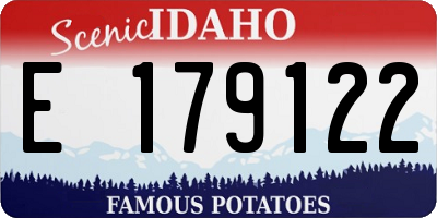 ID license plate E179122