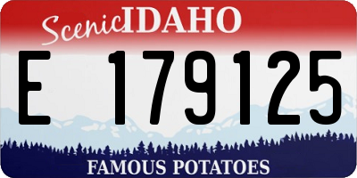 ID license plate E179125