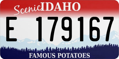 ID license plate E179167