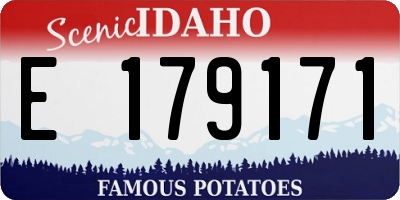 ID license plate E179171