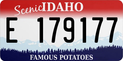 ID license plate E179177