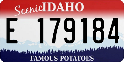 ID license plate E179184