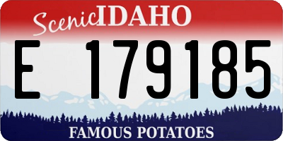 ID license plate E179185