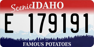 ID license plate E179191