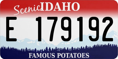 ID license plate E179192