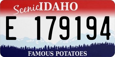 ID license plate E179194