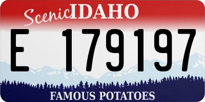 ID license plate E179197
