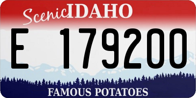 ID license plate E179200