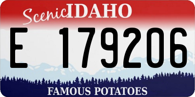 ID license plate E179206