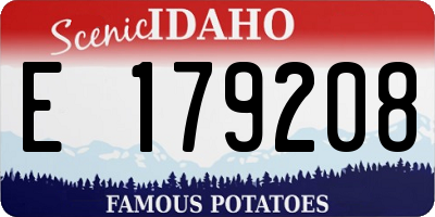 ID license plate E179208