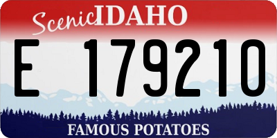 ID license plate E179210