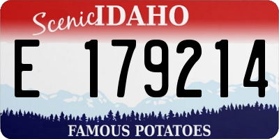 ID license plate E179214