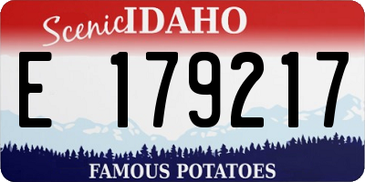 ID license plate E179217