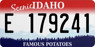 ID license plate E179241