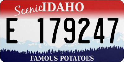 ID license plate E179247