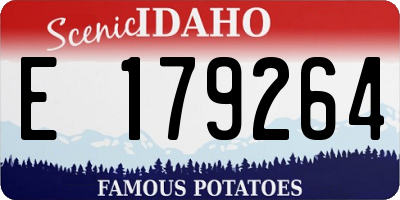 ID license plate E179264