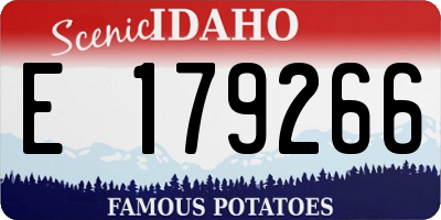 ID license plate E179266