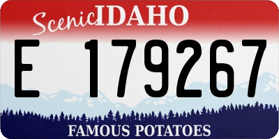 ID license plate E179267
