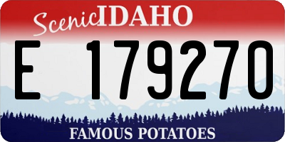 ID license plate E179270