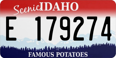 ID license plate E179274