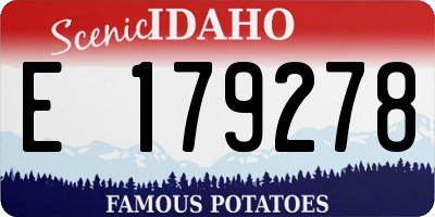 ID license plate E179278