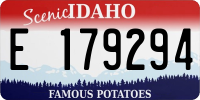 ID license plate E179294