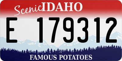 ID license plate E179312
