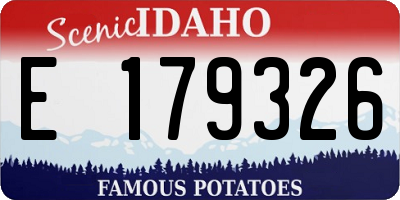 ID license plate E179326