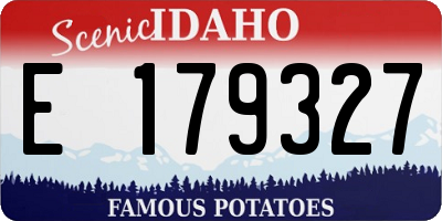 ID license plate E179327