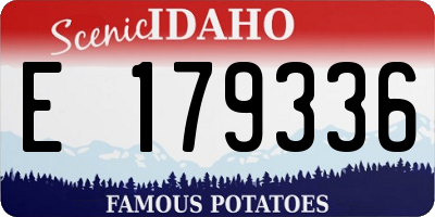 ID license plate E179336