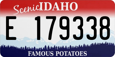 ID license plate E179338