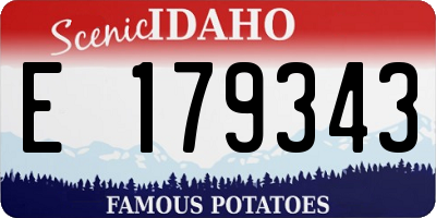 ID license plate E179343