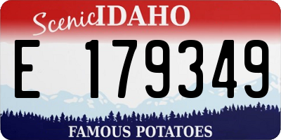 ID license plate E179349